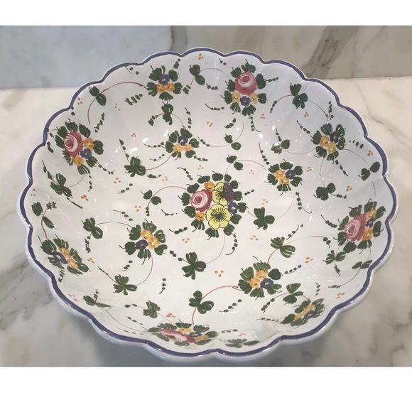 COTTURA HANDMADE FLORAL PAINTED BOWL LARGE - Picture 2 of 12